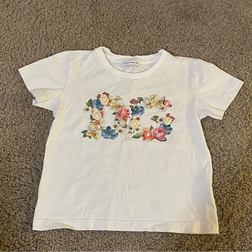 COPY - Dolce & Gabbana Floral White Kids T-Shirt